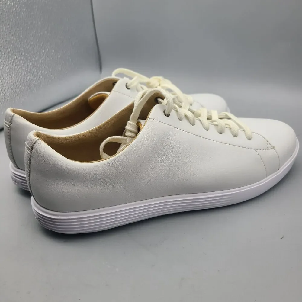 Cole Haan Grand Crosscourt II White Leather Lace-up Sneakers Women Sz 10 new
